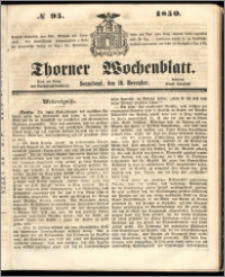 Thorner Wochenblatt 1850, No. 95 + Beilage
