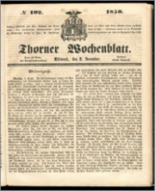 Thorner Wochenblatt 1850, No. 102 + Beilage