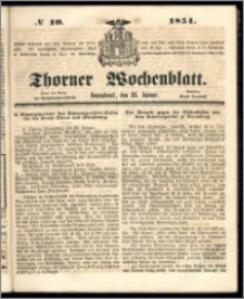 Thorner Wochenblatt 1851, No. 10