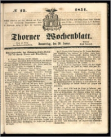 Thorner Wochenblatt 1851, No. 12