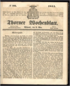 Thorner Wochenblatt 1851, No. 26