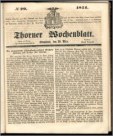 Thorner Wochenblatt 1851, No. 29 + Beilage