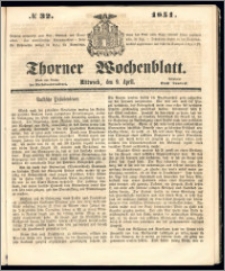 Thorner Wochenblatt 1851, No. 32