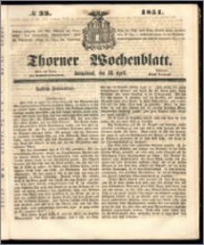 Thorner Wochenblatt 1851, No. 33