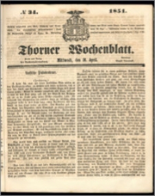 Thorner Wochenblatt 1851, No. 34