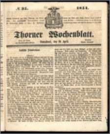 Thorner Wochenblatt 1851, No. 35