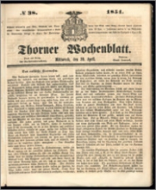 Thorner Wochenblatt 1851, No. 38