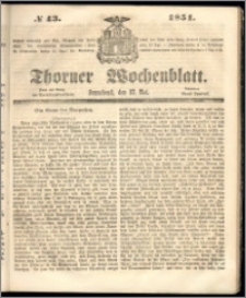 Thorner Wochenblatt 1851, No. 43