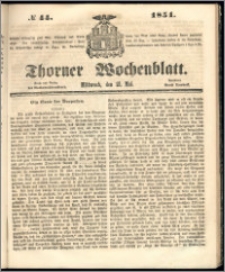 Thorner Wochenblatt 1851, No. 44 + Beilage