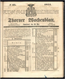 Thorner Wochenblatt 1851, No. 45