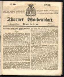 Thorner Wochenblatt 1851, No. 50 + Beilage