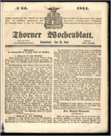 Thorner Wochenblatt 1851, No. 54
