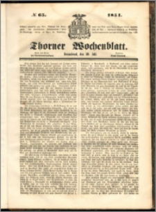 Thorner Wochenblatt 1851, No. 65