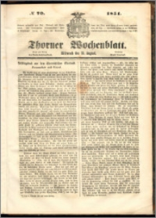 Thorner Wochenblatt 1851, No. 70