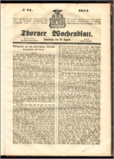 Thorner Wochenblatt 1851, No. 71