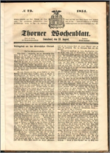 Thorner Wochenblatt 1851, No. 73