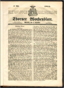 Thorner Wochenblatt 1851, No. 76