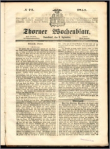 Thorner Wochenblatt 1851, No. 77