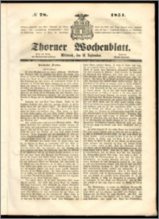 Thorner Wochenblatt 1851, No. 78