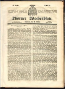 Thorner Wochenblatt 1851, No. 91 + Beilage