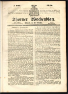 Thorner Wochenblatt 1851, No. 101 + Beilage