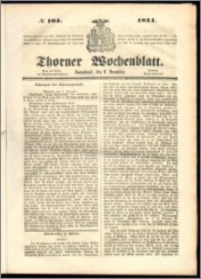 Thorner Wochenblatt 1851, No. 104 + Beilage