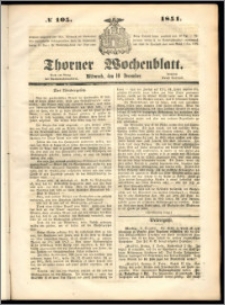 Thorner Wochenblatt 1851, No. 105