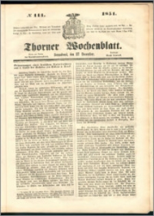 Thorner Wochenblatt 1851, No. 111