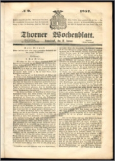 Thorner Wochenblatt 1852, No. 9