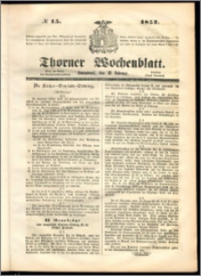 Thorner Wochenblatt 1852, No. 15
