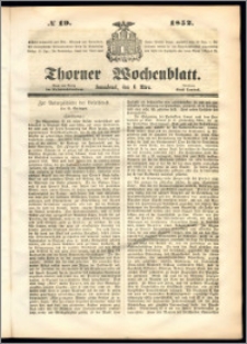 Thorner Wochenblatt 1852, No. 19