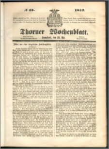 Thorner Wochenblatt 1852, No. 43