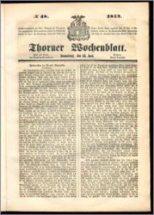 Thorner Wochenblatt 1852, No. 48