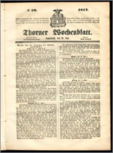 Thorner Wochenblatt 1852, No. 50
