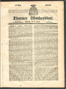 Thorner Wochenblatt 1852, No. 65