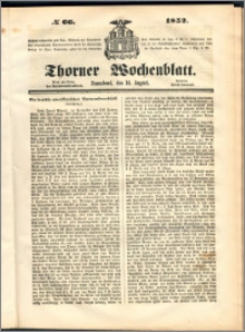 Thorner Wochenblatt 1852, No. 66