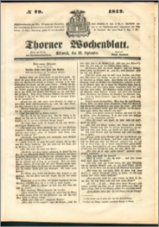 Thorner Wochenblatt 1852, No. 79
