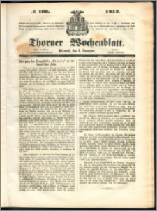 Thorner Wochenblatt 1852, No. 100 + Beilage