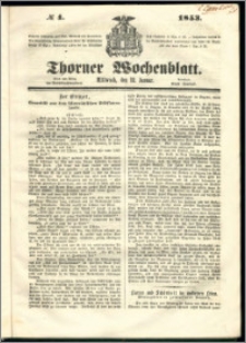 Thorner Wochenblatt 1853, No. 4