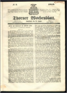 Thorner Wochenblatt 1853, No. 5