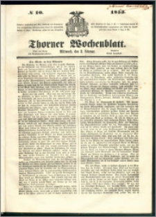 Thorner Wochenblatt 1853, No. 10