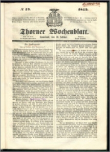 Thorner Wochenblatt 1853, No. 13