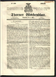 Thorner Wochenblatt 1853, No. 19