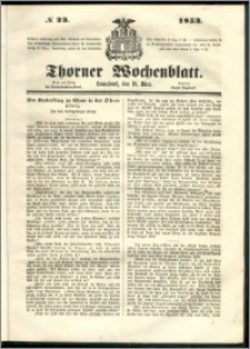 Thorner Wochenblatt 1853, No. 23 + Extrabeilage