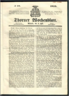 Thorner Wochenblatt 1853, No. 28