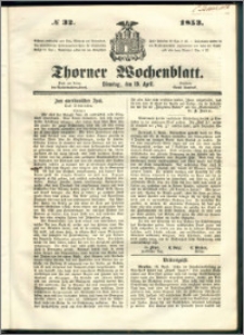 Thorner Wochenblatt 1853, No. 32