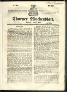 Thorner Wochenblatt 1853, No. 34