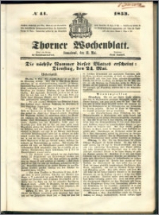 Thorner Wochenblatt 1853, No. 41 + Beilage