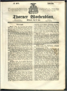 Thorner Wochenblatt 1853, No. 47