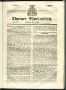 Thorner Wochenblatt 1853, No. 54